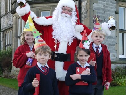 Father Christmas drops in to say hello