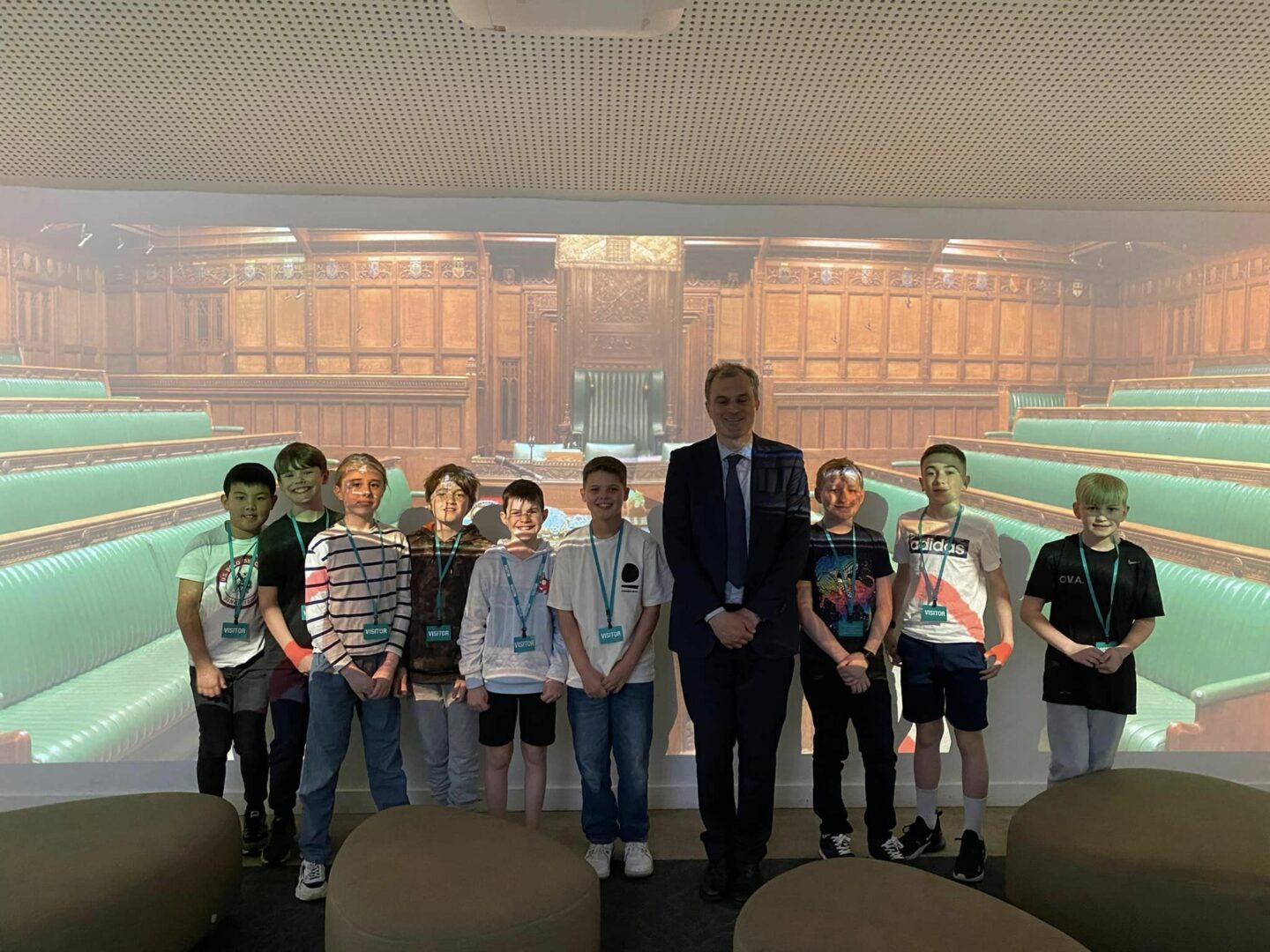 Pupils meet MP Julian Smith during Houses of Parliament visit