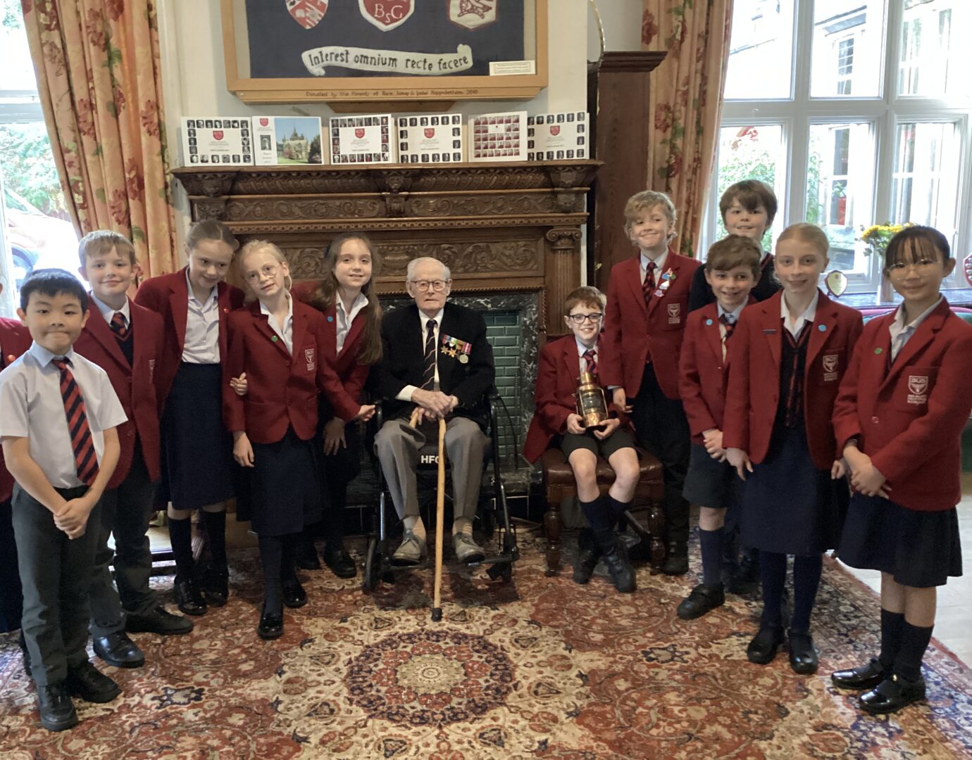 Britain’s fifth oldest man shares memories of wartime evacuations with pupils at BGS