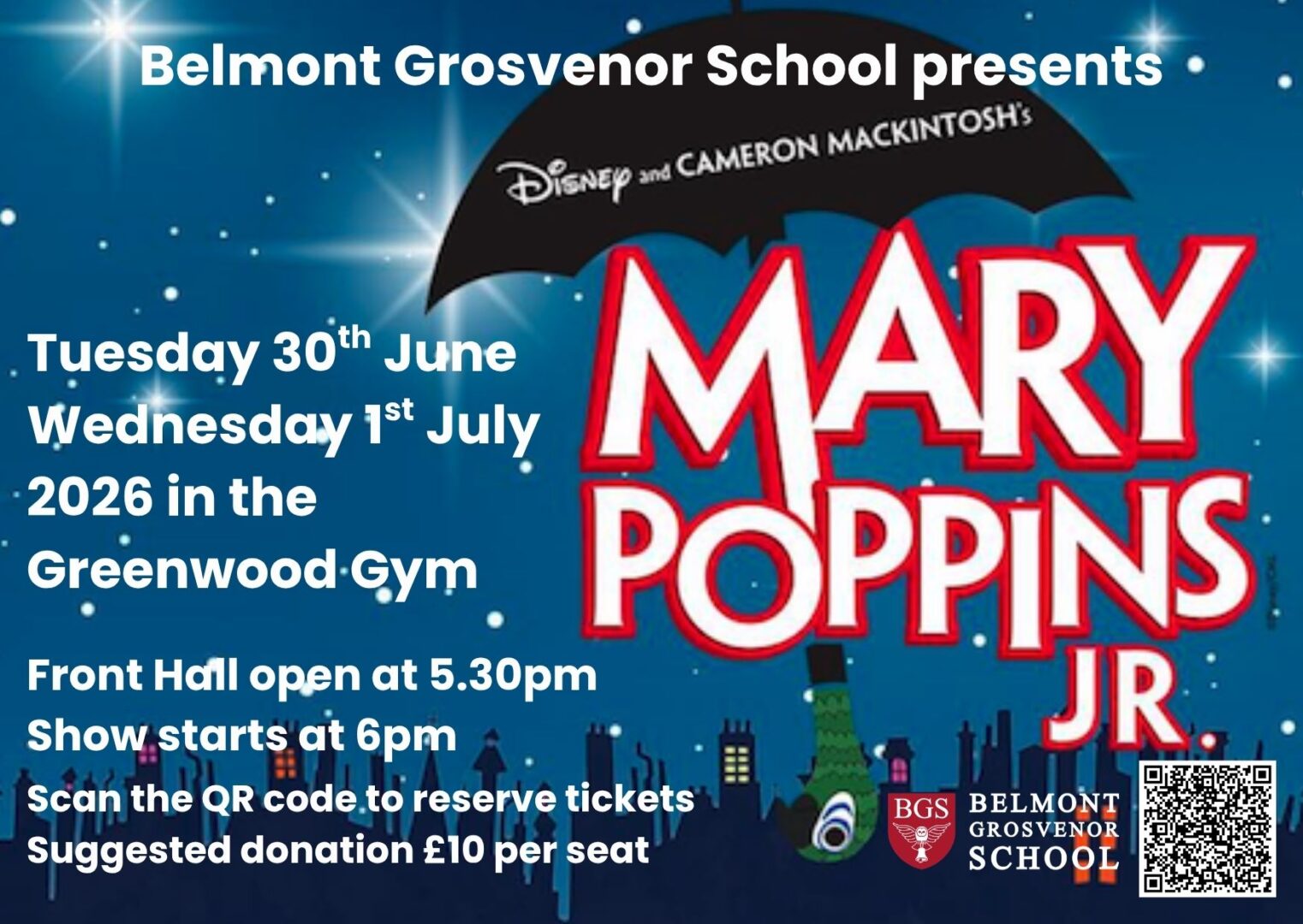 Reserve your seats for Mary Poppins